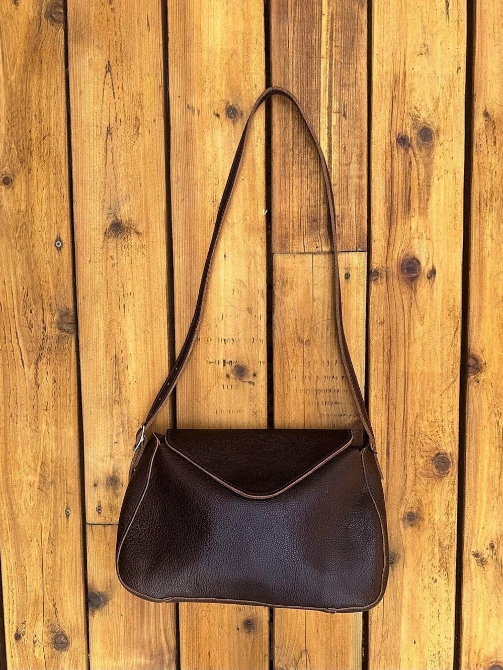 Portland Leather Goods Medium Neruda Crossbody Bag in Cold Brew BNWT